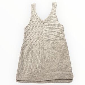 ZARA Wool Blend Cream Textured Mini Dress Sleeveless 11/12 11 12 L Warm Holiday